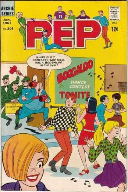 Pep Comics 201 - Dance Contest - School Gym - Black And White Checkered Jacket - Exterminators - Boogaloo