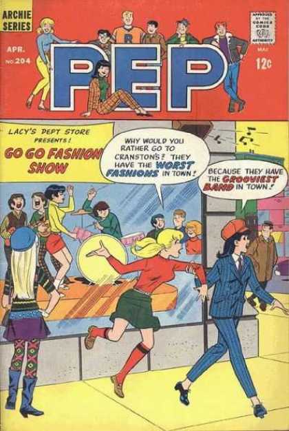 Pep Comics 204 - Pep - Go Go Fashion Show - Band - Bad Fashion - Guy And Girl