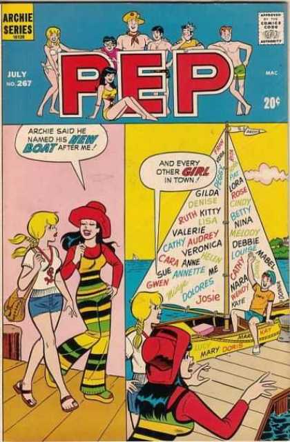 Pep Comics 267 - Boat - Archie - Archies New Boat - Girls - Names