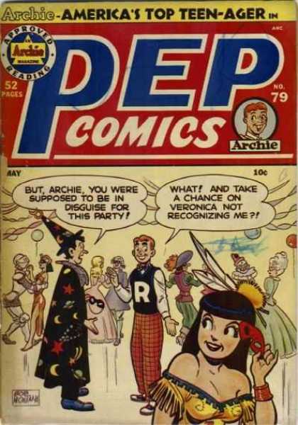 Pep Comics 79 - Archie - Couples Dancing - Party Decorations - Veronica - Teenagers In Costumes