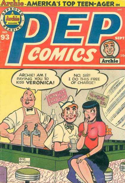 Pep Comics 93 - Archie - Americas Top Teen-ager - Number 93 - Veronica - Kiss