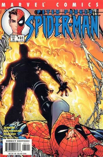 Peter Parker: Spider-Man 31 - The Death Of Spiderman - Spiderman Fights The Mysterious Man - World On Fire - The Shadow - Spiderman Lost In The Fire - Humberto Ramos
