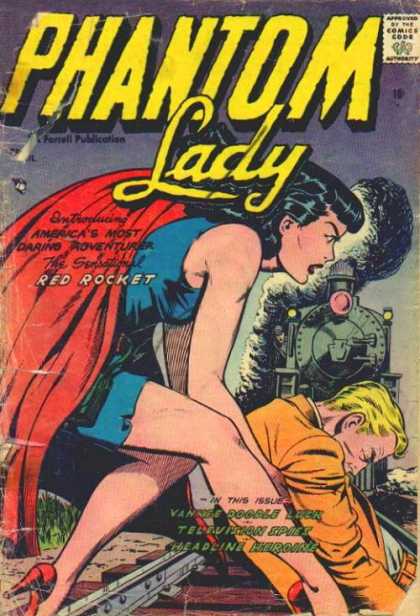 Phantom Lady 3 - Comics Code Authority - Red Rocket - Superhero - Man - High Heels