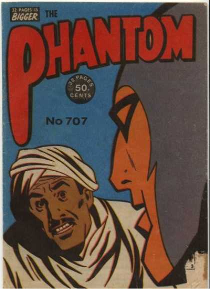 Phantom 707 - Bigger Pages - 50 Cents - Number 707 - Retro Comics - Arab Dude