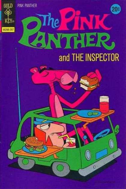 Pink Panther 13 - The Inspector - Hamburger - Gold Key - 20 Cents - Car