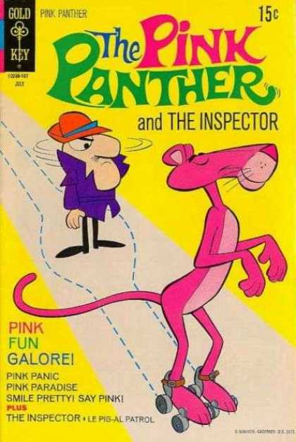 Pink Panther 2 - Gold Key - 15u00a2 - July - Pink Fun Galore - Roller Skates