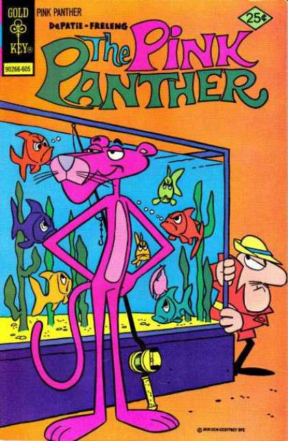 Pink Panther 34 - Gold Key - Depatie-freleng - 25 Cents - Aquarium - Fish