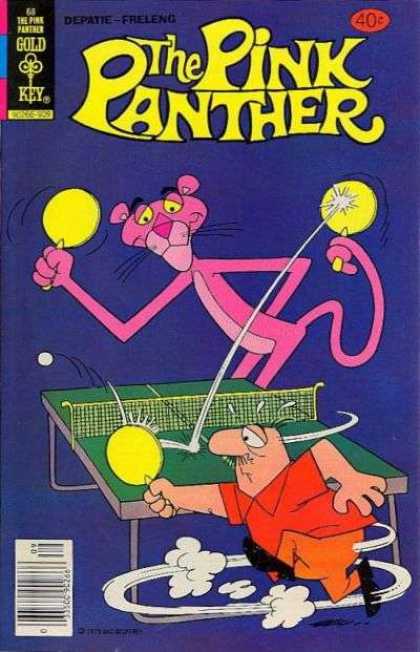 Pink Panther 68 - Paddles - Ping-pong - Table Tennis - Gold Key - Tail