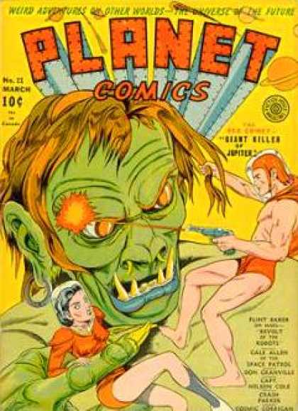 Planet Comics 11 - Giant Killer - Ray Gun - Woman - Earring - Cape - Nick Cardy