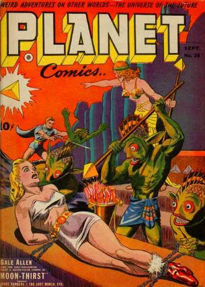 Planet Comics 26 - Weird Adventures On Other Worlds - The Universe Of The Future - Gale Allen - Spears - Triangle