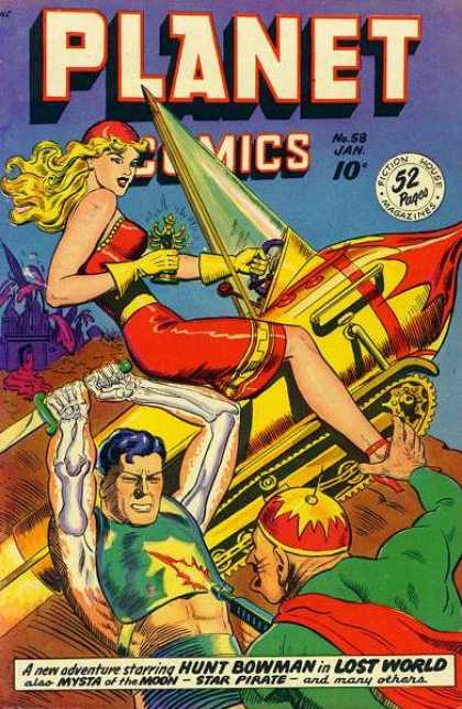 No 58 Jan - 10c - 52 Pages - Hunt Bowman Planet Comics 58 - No 58 Jan - 10c - 52 Pages - Hunt Bowman