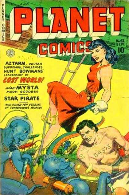Man - Woman - Blue People - Numbers - Red Dress Planet Comics 62 - Man - Woman - Blue People - Numbers - Red Dress