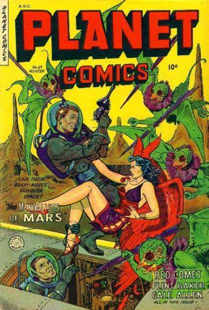 Mentalists Of Mars - Red Comet - Flint Baker - Gale Allen - Femal Martian Planet Comics 69 - Mentalists Of Mars - Red Comet - Flint Baker - Gale Allen - Femal Martian