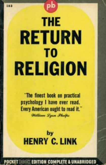 Pocket Books - The Return To Religion - Henry C Link