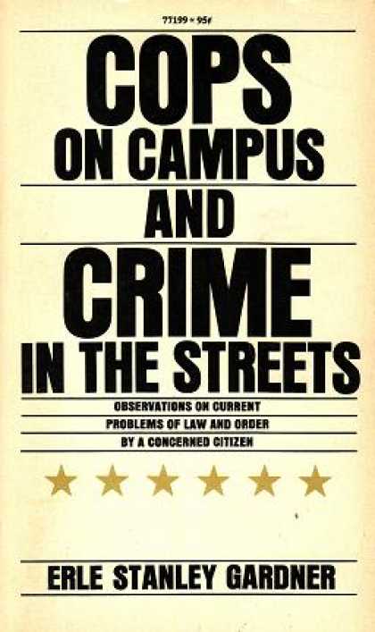 Pocket Books - Cops On Campus and Crime In the Streets - Erle Stanley Gardner