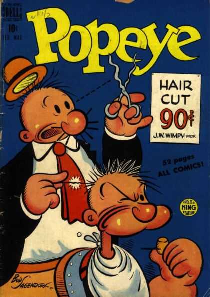 Popeye 11 - Dell - Hair Cut - Hat - Scissors - 52 Pages All Comics