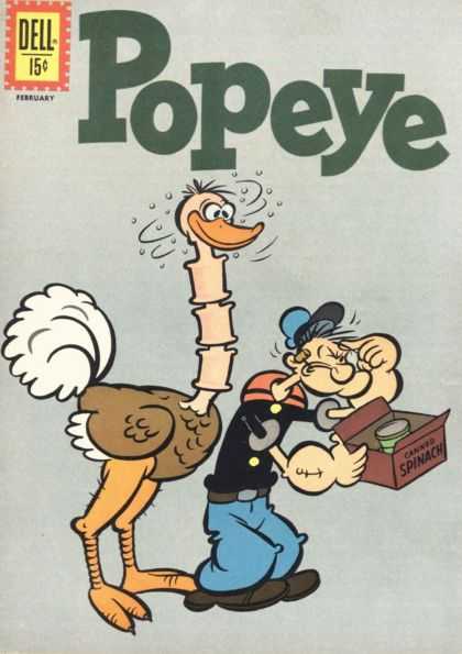 Popeye 63 - Ostrich - Spinach - Pipe - Sailor - Tatoo