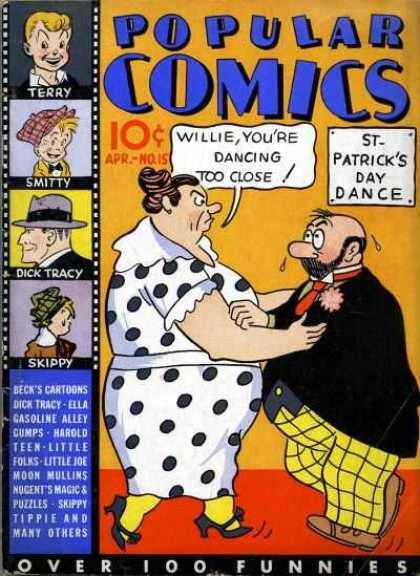 Popular Comics 15 - Smitty - Skippy - Gasoline Alley - Polka Dot Dress - Dick Tracy