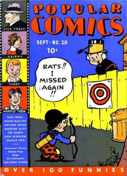 Popular Comics 20 - Missed - Dick Tracy - Skippy - Terry - Moon Mullins