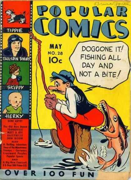 Popular Comics 28 - Tippie - Tailspin Tommy - Skippy - Herry - Over 100 Fun