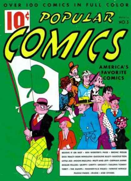 Popular Comics 3 - Clover - Flag - Detective - Line - Hat