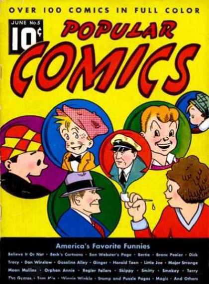 Popular Comics 5 - Children - Sailor - Pipe - Hats - Grin
