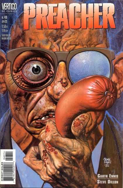 Preacher 48 - Vertigo - Broken Glasses - Garth Ennis - Sausage - Eye