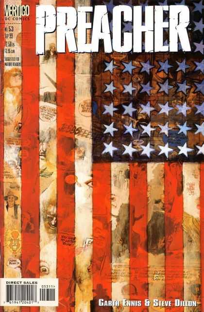Preacher 53 - Vertigo - No 53 Sep - Garth Ennis U0026 Steve Dillion - Flag - Usa