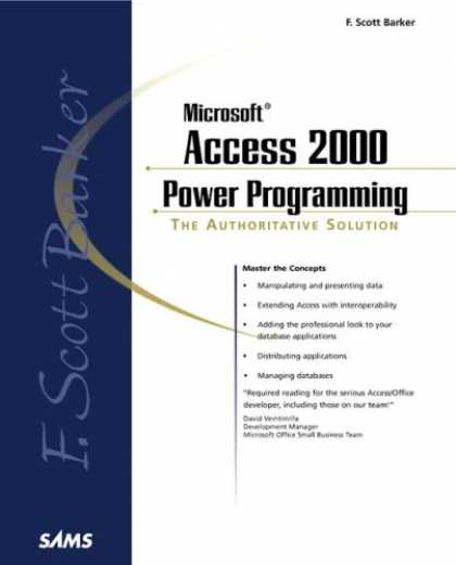 Programming Books - F. Scott Barker's Microsoft Access 2000 Power Programming (Other Programming)