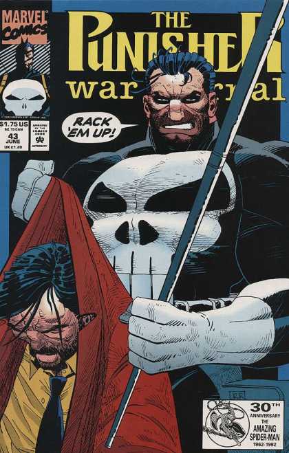 Punisher War Journal 43 - Rack Em Up - Skulls - Necktie - Man Captured - Marvel Comics - John Romita