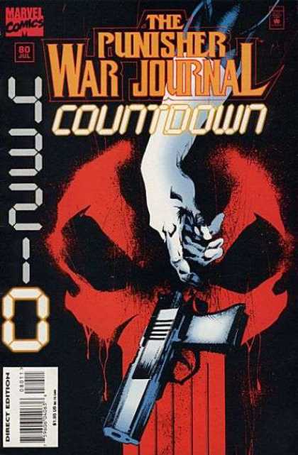Punisher War Journal 80 - Countdown - Red Punisher Skull - Pistol Dropping - Limp Hand - Arm Limp - Jae Lee