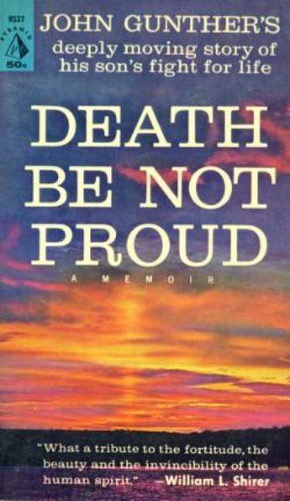 Pyramid Books - Death Be Not Proud - J. Gunther