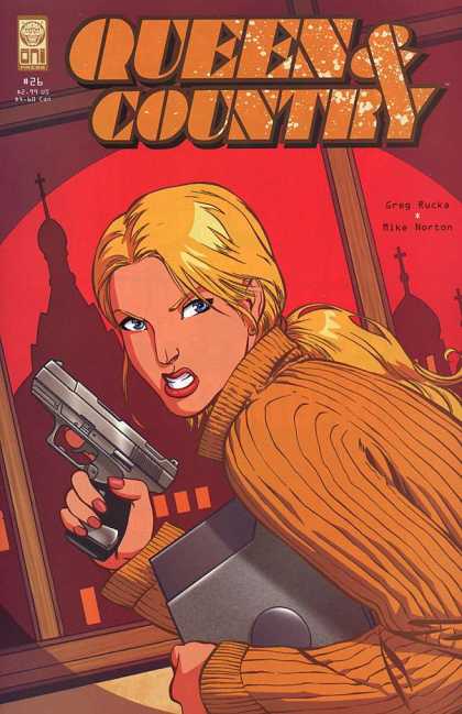 Queen & Country 26 - Girl - Stealing - Laptop - Gun - Angry - Mike Norton