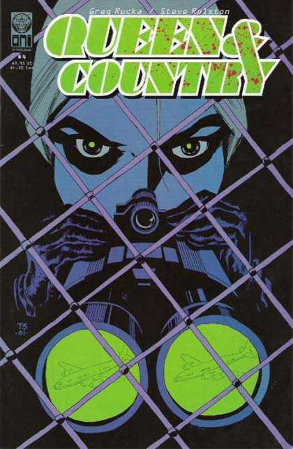 Queen & Country 4 - Chain Link Fence - Binoculars - Greg Rucka - Steve Rolston - Eyes - Matt Hollingsworth, Tim Sale