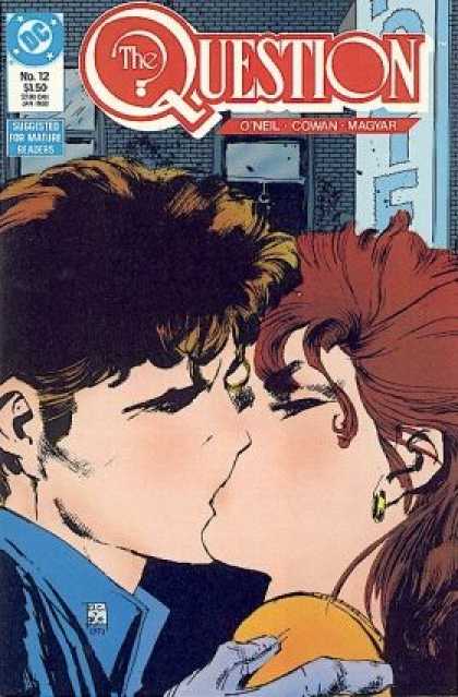 Question 12 - Dc Comics - The Question - Mature - Kissing - City Street - Bill Sienkiewicz, Denys Cowan
