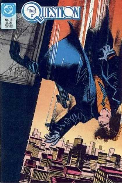 Question 15 - Man Falling - Building - Necktie - Gloves - Trench Coat - Bill Sienkiewicz, Denys Cowan