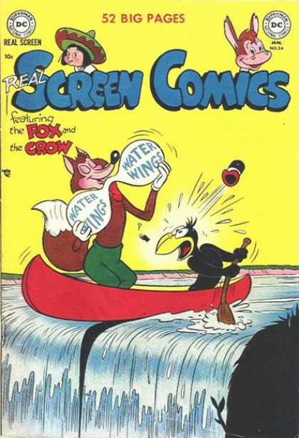 Real Screen Comics 34 - Sombrero - The Fox And The Crow - Waterfall - Water Wings - Row Boat