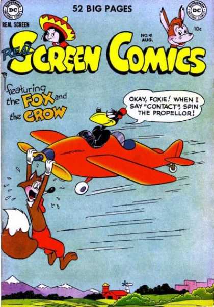 Real Screen Comics 41 - Fox - Crow - Plane - Propellor - Contact