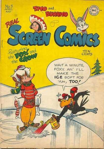 Real Screen Comics 5 - Fox - Crow - Ice - Fire - Melting