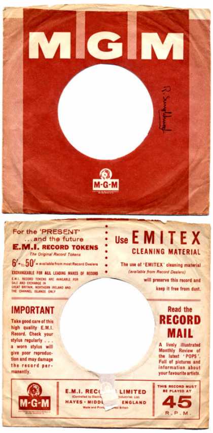 Record Envelopes 168