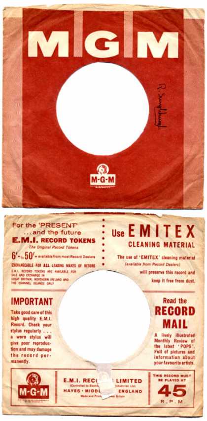 Record Envelopes 168