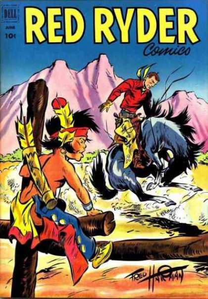 Red Ryder Comics 107 - Dell - June - 10 Cents - Indian - Feathers