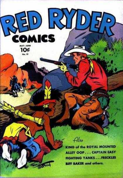 Red Ryder Comics 19 - Red Ryder Comics - Indian - Cowboy - Horse - Gun