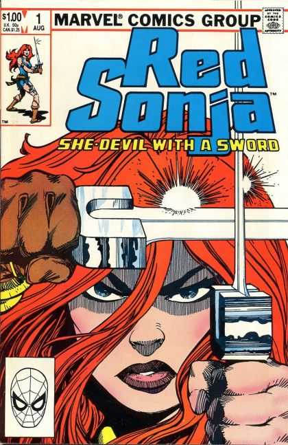 Red Sonja (1983) 1 - Sword - Woman - Glove - Red - Glints