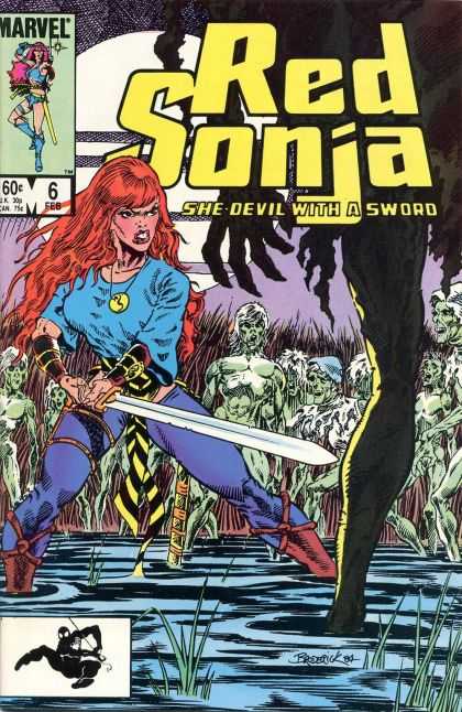 Red Sonja (1983) 6 - Marvel - Woman - She-devil With A Sword - Monster - Water