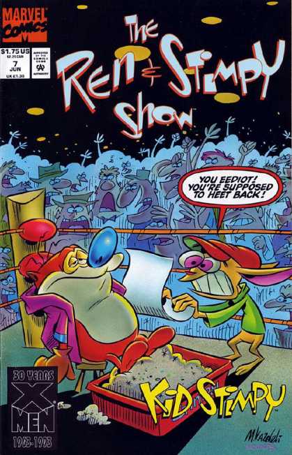 Ren & Stimpy Show 7 - The Ren U0026 Stimpy Show - Kid Stimpy - You Eediot Youre Supposed To Heet Back - Cat Litter - Angry Crowd
