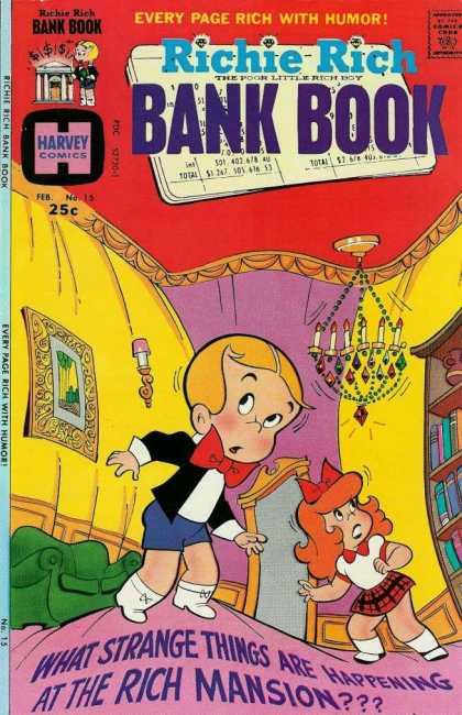 Richie Rich Bank Books 15 - Richie Rich - Bank Book - Harvey Comics - Every Page Rich With Humor - Chandelier