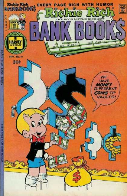Richie Rich Bank Books 31 - Bankbook - Every Page Rich With Homor - Money - Coints - Little Boy
