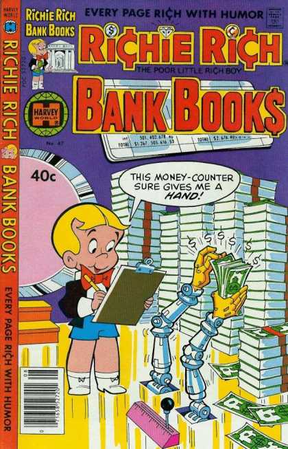 Richie Rich Bank Books 47 - Boy - Dollars - Clipboard - Paper - Hands