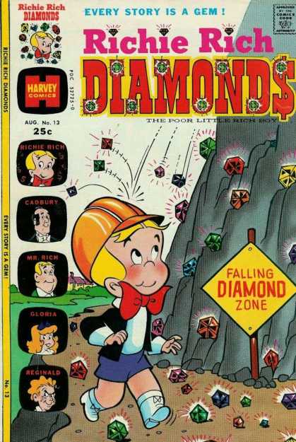 Richie Rich Diamonds 13 - Falling Diamond Zone - Mountain - Jewels - Every Story Is A Gem - Dicky Boe
